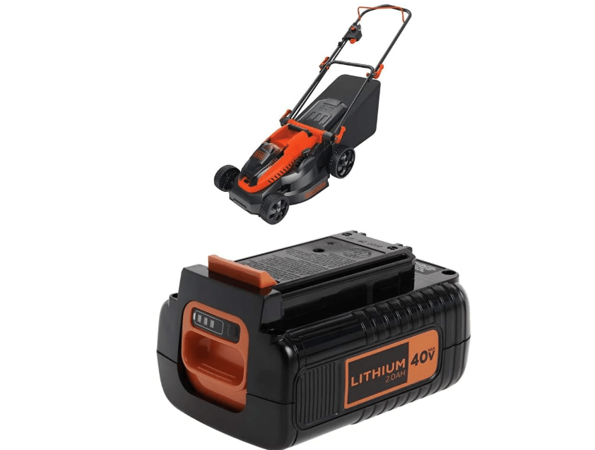 
BLACK+DECKER 40V MAX Cordless Lawn Mower with Extra Battery, 2.0-Ah (CM1640 & LBX2040)