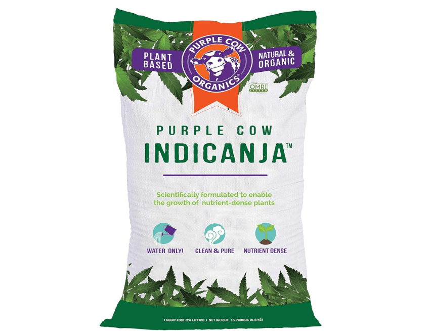 
Purple Cow Organics IndiCanja 1 Cubic Foot Bag, Organic Living Soil, Clean & Natural Plant Based Water Only Super Soil for Professional Indoor &..