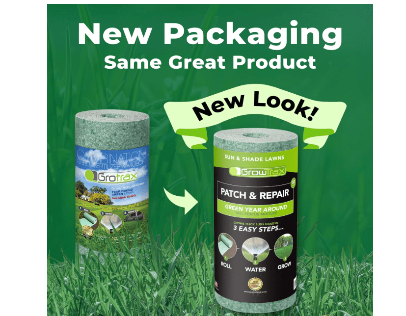  Growtrax Biodegradable Grass Seed - 100 sqft Year Round Green - Grass Seed for Lawns, Dog Patches & Shade - Just Water & Grow