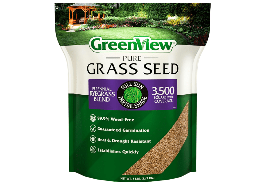 GreenView Pure Grass Seed Perennial Ryegrass Blend, 7 lb. Bag – Covers up to 3,500 sq. ft