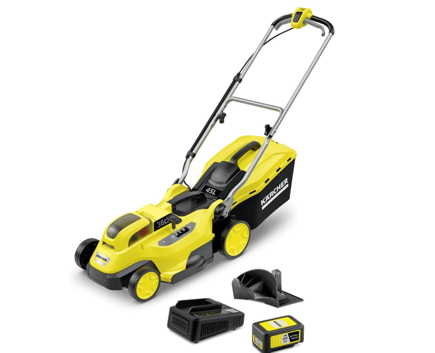 
Krcher LMO 18-36 Battery-Powered Lawnmower, 18 Volt, Yellow/Black, Li-Ion Battery