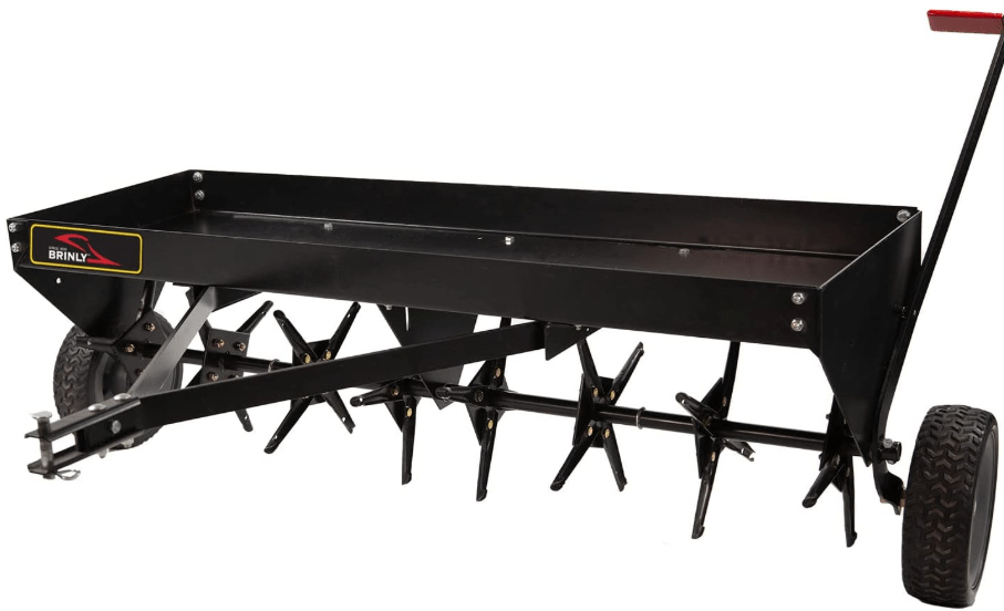 
Brinly PA-482BH-A Tow Behind Plug Aerator with Universal Hitch, 48", Hammered Black
