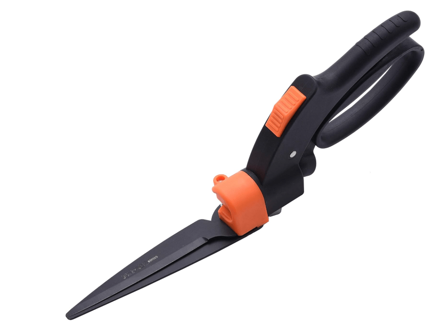 
Edward Tools Swivel Hedge Shears with 360 Degree Rotation - Harden Stainless Steel Blade Lawn Scissors - Easy Edging - Ergo Grip Handle with Safety