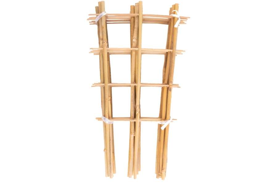  Avalution 10 Pack Bamboo Trellis for Climbing Plants 16" Natural Garden Ladder Trellis, Fan -Shaped Plant Support Trellis for Potted Plant Decor