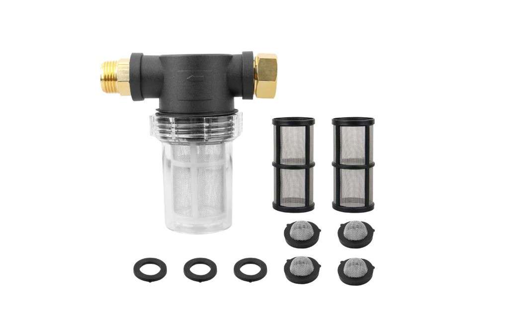  Sooprinse Garden Hose Inlet Filter for High Pressure Washer, Sediment Filter Attachment, 40 Mesh Screen, Extra 2 Pcs 100 Mesh, 3PCS O-Ring and 4PCS Filter
