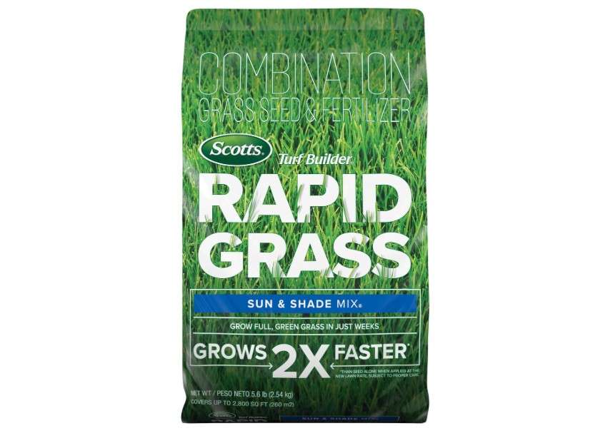 
Scotts Turf Builder Rapid Grass Sun and Shade Mix, Combination Grass Seed and Fertilizer, Grows Green Grass in Just Weeks,