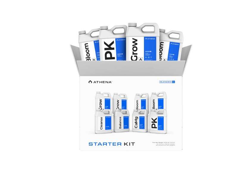  Athena Blended Line Nutrients Starter Kit | Complete Hydroponics Fertilizer & Plant Food | Grow A&B, Bloom A&B, PK, CaMg, Cleanse & Balance