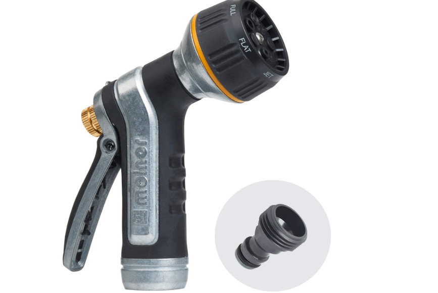 
Melnor 65020-AMZ Metal Nozzle with QuickConnect Product Adapter Set, Multi-Pattern, Heavyweight Rear Trigger