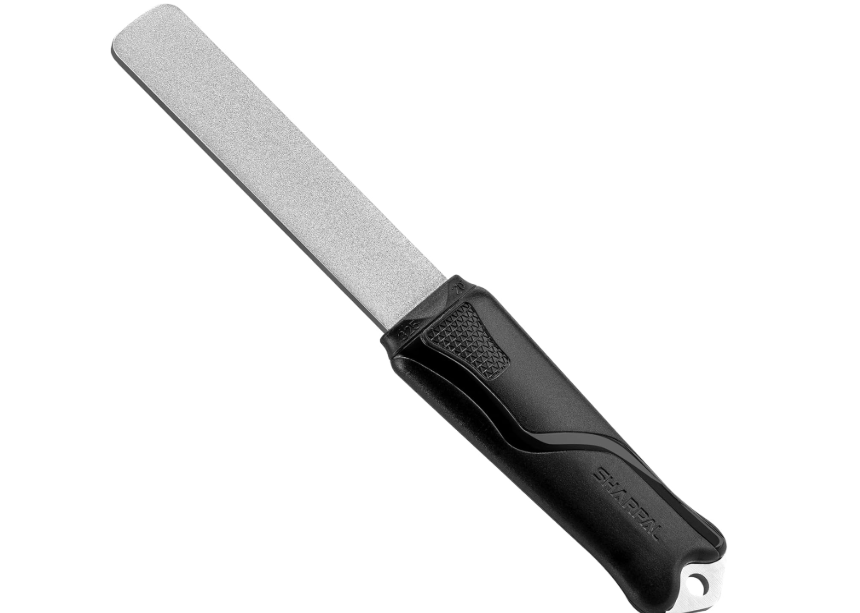 
SHARPAL 121N Dual-Grit Diamond Sharpening Stone File Garden Tool Knife Sharpener with Angle Guide Coarse 325 / Extra Fine 1200 Grit for Lawn