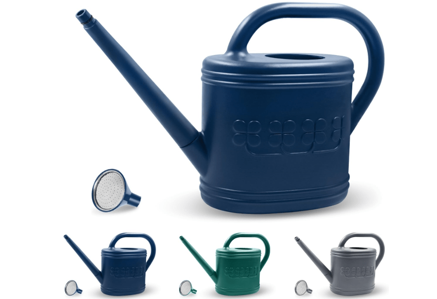 
2 Gallon Watering Can, Outdoor Watering Can for Plants, Garden Water Can with Removable Long Spout and Stainless Steel Sprinkler Head, Large Water 
