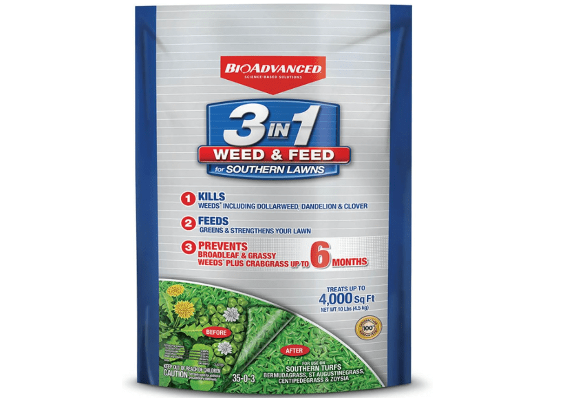  BioAdvanced 3-in-1 Weed and Feed for Southern Lawns, Granules, 10 lb, Outdoor Weed Killer, Lawn Fertilizer