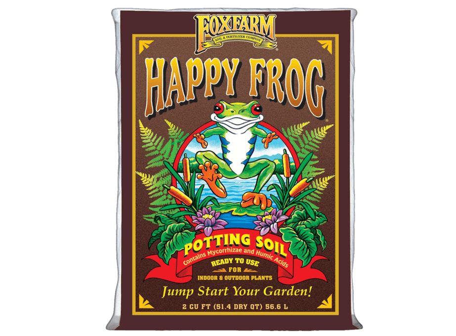  FoxFarm Happy Frog Potting Soil, 2cu ft - for Indoor/Outdoor Container Plants, Improves Root Efficiency, pH Adjusted for Optimal Nutrient Uptake - Contains