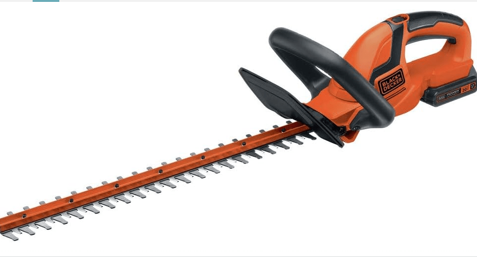 BLACK+DECKER 20V MAX Cordless Hedge Trimmer, 22 Inch Steel Blade, Reduced Vibration, Battery and Charger Included