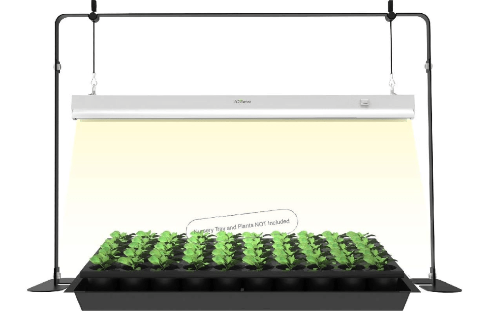 
iGrowtek 2ft Grow Light for Seed Starting,LED Grow Lamp for Indoor Plants,Seedling Grow Light with Stand,Seed Starter Light Kit with Natural White Spectrum