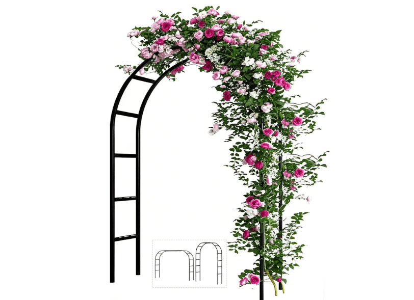 
Adorox 7.8ft Garden Arch Trellis for Climbing Plants, Metal Arch Frame, Pumpkin Archway Outdoor Garden Arbors and Arches for Halloween Christmas Birthday