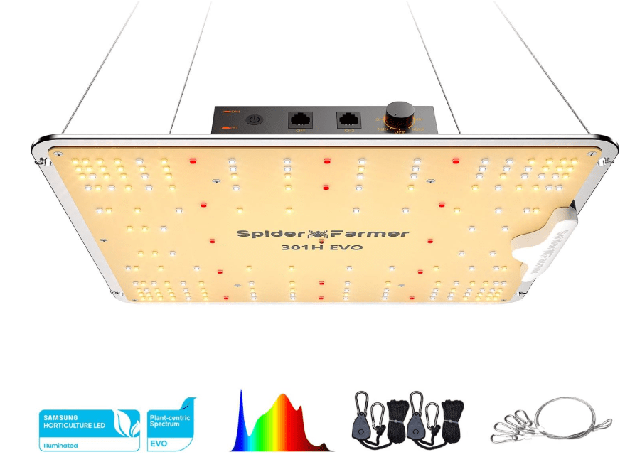 
Spider Farmer SF1000, Samsung LM301H EVO Led Grow Light, Full Spectrum Plant Light, Dimmable & High Efficiency & Deeper Penetration