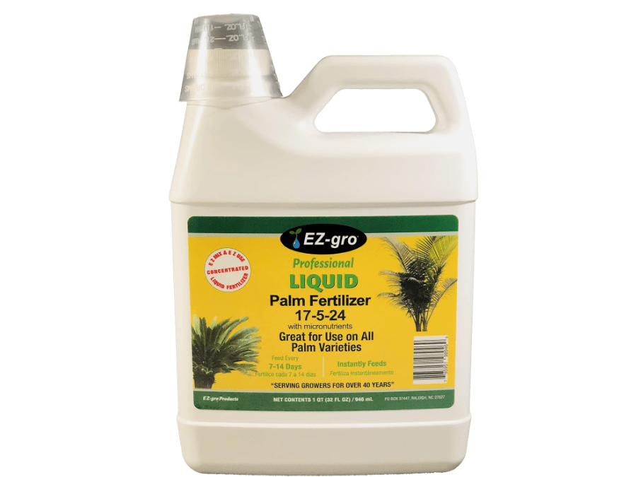 
EZ-GRO 17-5-24 Palm Tree Fertilizer Liquid Plant Food - Perfect for Indoor & Outdoor Palm Trees, Palm Fertilizer Enhanced with Extra Micronutrients