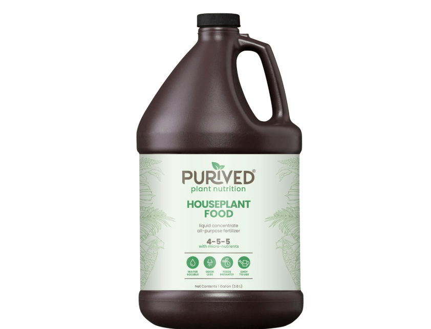 
Purived 1gal All-Purpose Liquid Plant Fertilizer - Makes 320 Gallons, for Indoor Houseplants, All-Natural, Groundwater Safe, Made in USA