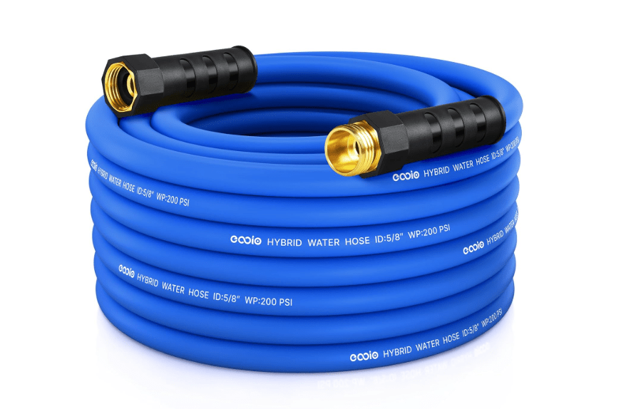 
Heavy Duty Garden Hose 50 ft, Non-Expanding Flexible Water Hose, Kink Resistant Lightweight Hybrid Hose, Leakproof Hose 