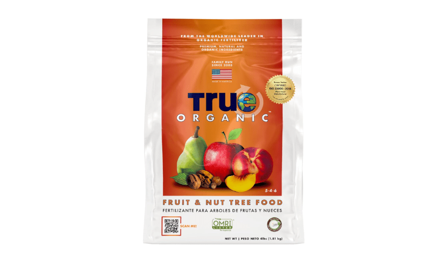 
True Organic Fruit & Nut Food – Organic Fertilizer for Productive Tree Growth – Prevent Blossom End Rot – 4lb Bag Covers