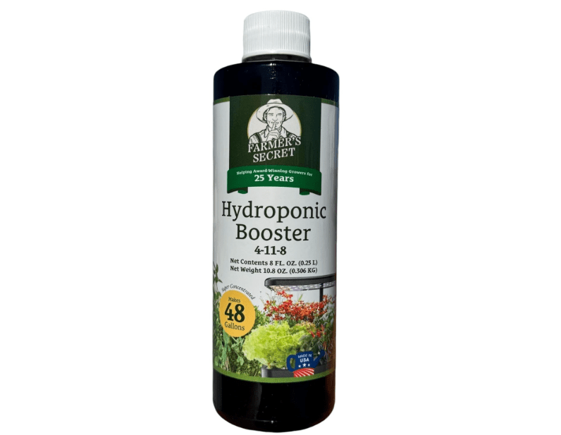 
Farmer's Secret Hydroponic Booster Fertilizer - Super Concentrated 4-11-8 Formula - Use with Any Hydroponic or Aeroponic System - Great for Herbs