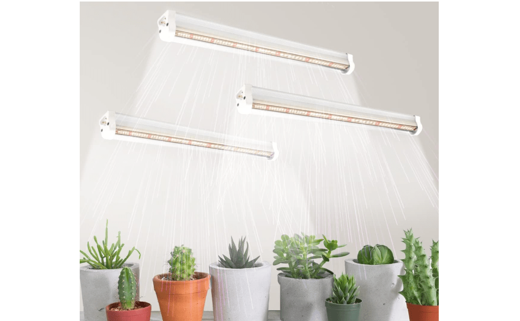 
T5 LED Grow Lights, 1.4Ft 5000K Full Spectrum White Grow Lights for Indoor Plants Strip, Greenhouse Succulent Seed Starting, End-to-End Design