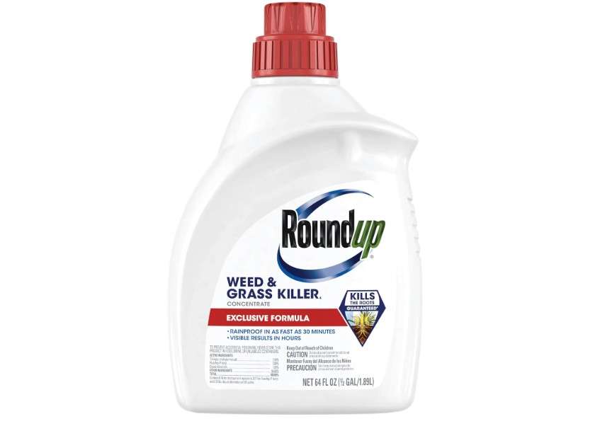 Roundup Weed and Grass Killer₄ Concentrate, Use Around Flower Beds and Trees, on Walkways, and in Other Areas in Yards, 64 fl. oz.
