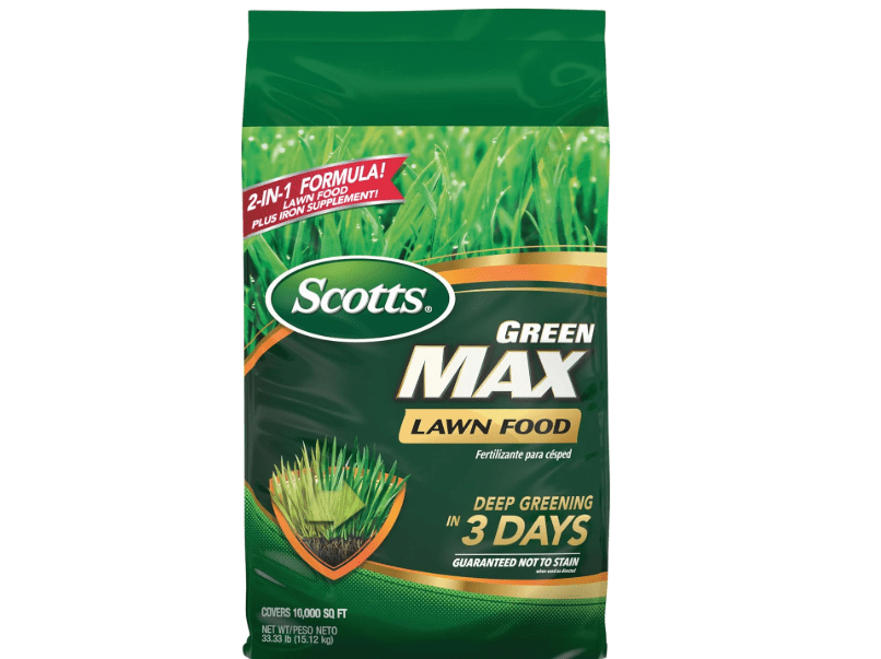 
Scotts Green Max Lawn Food, Lawn Fertilizer Plus Iron Supplement for Greener Grass, 10,000 sq. ft., 33.33 lbs