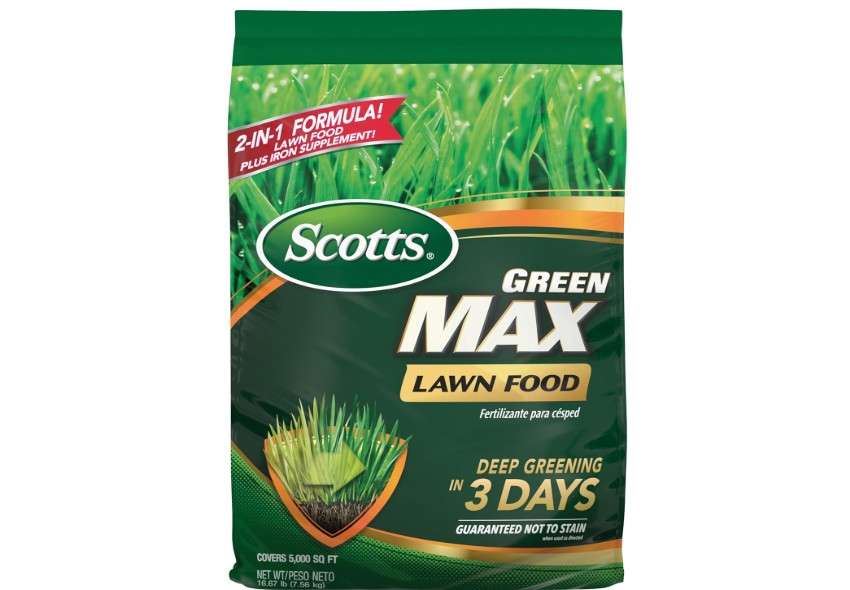 
Scotts Green Max Lawn Food, Lawn Fertilizer Plus Iron Supplement for Greener Grass in 3 Days, 5,000 sq. ft., 16.67 lbs.