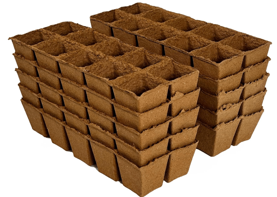 
Daniel's Plants 2" Naked Pots Seedling Trays | Natural Plantable Seed Starter Trays | OMRI-Listed Biodegradable | Earth Friendly Contains No Peat