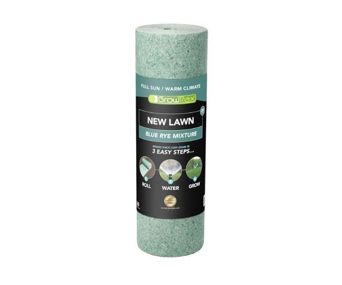  Growtrax 200 Sq Ft Biodegradable Kentucky Blue and Perennial Rye Blend Grass Seed Mat - Mix & Fertilizer Mat for Ball Fields, Parks, & Residential Lawns