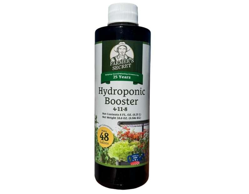  Farmer's Secret Hydroponic Booster Fertilizer - Super Concentrated 4-11-8 Formula - Use with Any Hydroponic or Aeroponic System - Great for Herbs