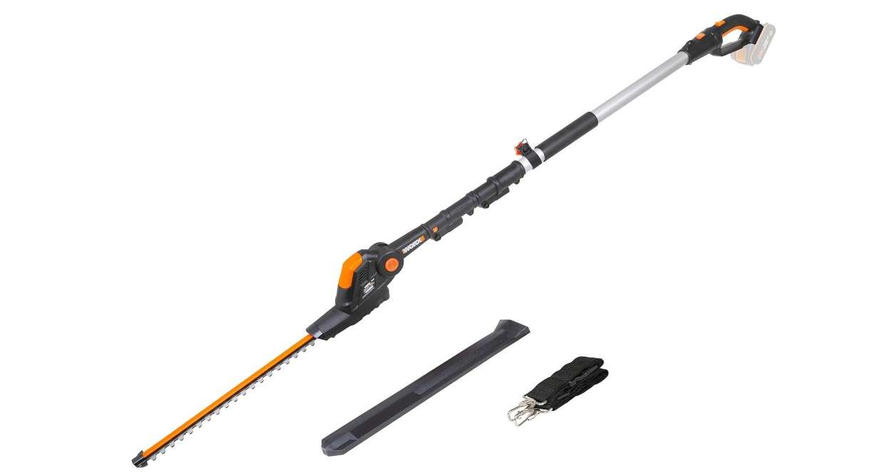  WORX Hedge Trimmer with Telescopic Pole 20V Max. | PowerShare | WG252E.9 | Does not Include Battery or Charger | 45 cm of Comb | 3.6 Meters of Cutting