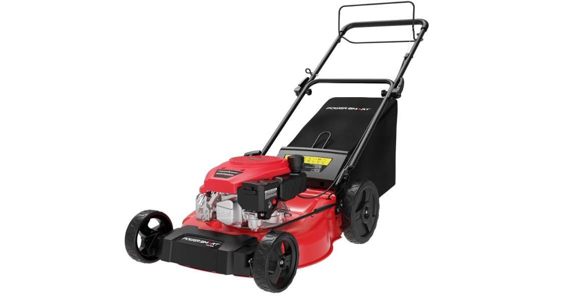  PowerSmart Self Propelled Gas Lawn Mower, 21-Inch with 170cc 4-Cycle OHV Engine 2-in-1 Rear-Wheel Drive Lawnmower with Bagging