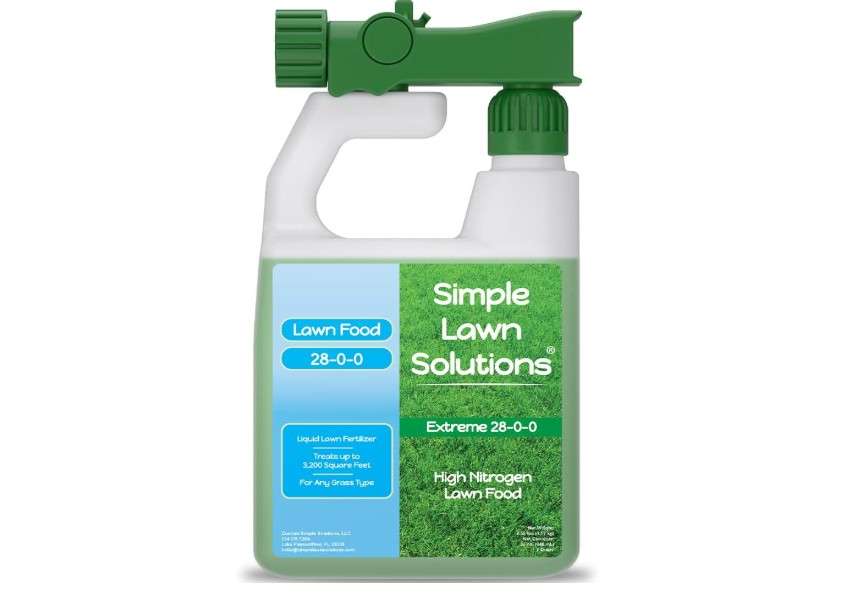 
Maximum Green & Growth Fertilizer High Nitrogen 28-0-0 Liquid Lawn Food Spray Spring & Summer- Any Grass Type- Simple Lawn Solutions - Concentrated..