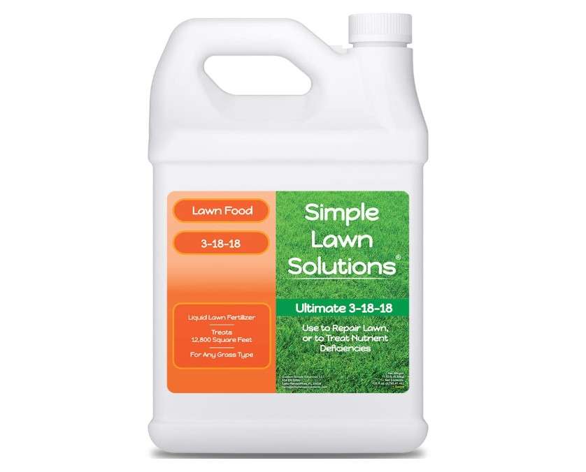 Ultimate 3-18-18 Lawn Food Liquid Fertilizer- Easy to Use Concentrated Spray- Any Grass Type- Summer & Fall - Simple Lawn Solutions- Turf Hardiness