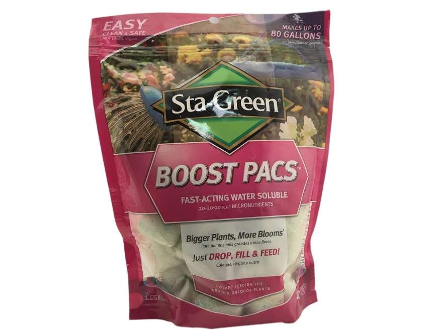  Infinity Sta-Green Fast-Acting Water Soluble Boost Pacs For Bigger Plants and More Blooms (1.05 Pound Bag of 40 Boost Pacs)