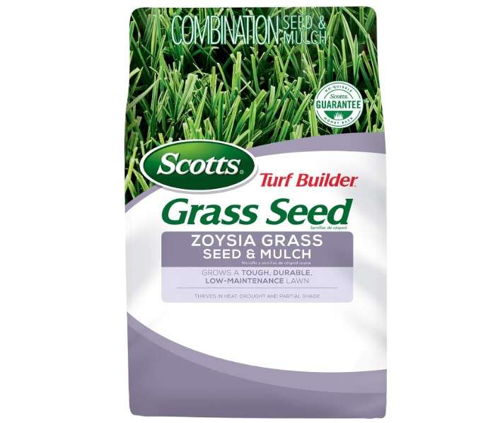 Scotts Turf Builder Zoysia Grass Seed & Mulch, Grows a Tough, Low-Maintenance Lawn, 5 lbs. 
