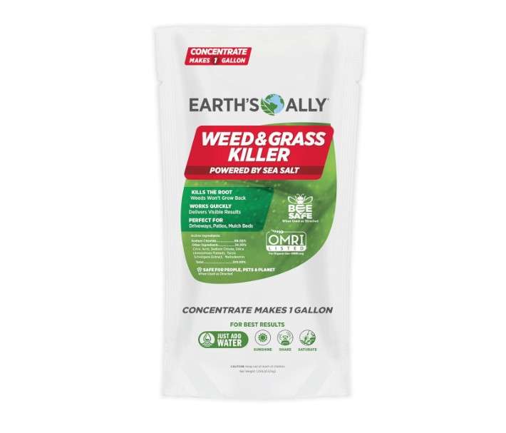 Earth's Ally Weed and Grass Killer Concentrate 20 oz | Safe, Pet-Friendly Natural Weed Control Spray for Patios, Driveways & Sidewalks, Makes 1 Gallon 