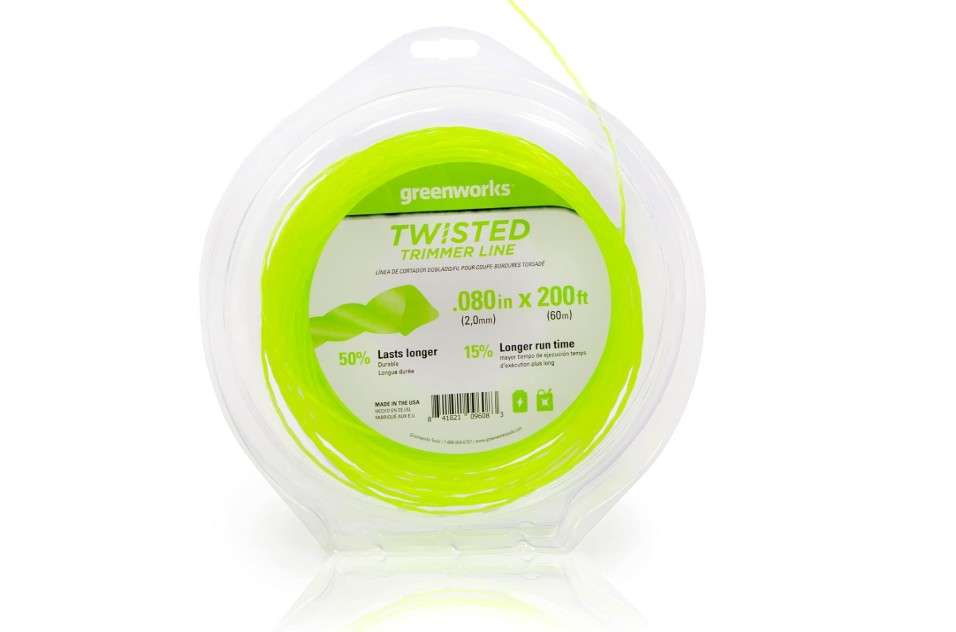  Greenworks 0.080" 200-Foot Twisted String Trimmer Line