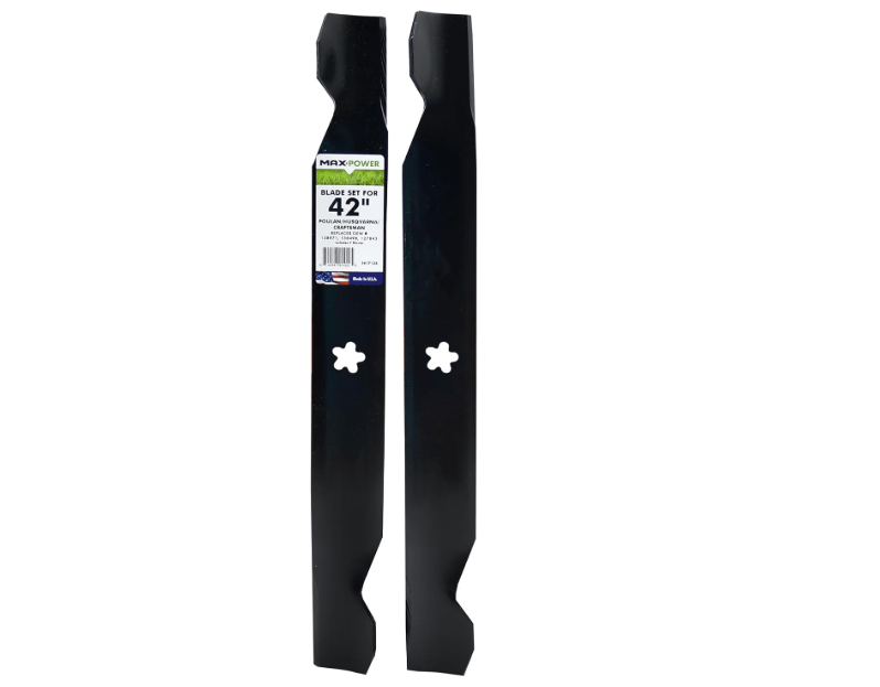 
MaxPower 561713B 2-Blade Set for 42" Cut Poulan/Husqvarna/Craftsman Replaces 138498, 138971, 127843, 532138971, 532127843, 532138498, CMXGZAM110136