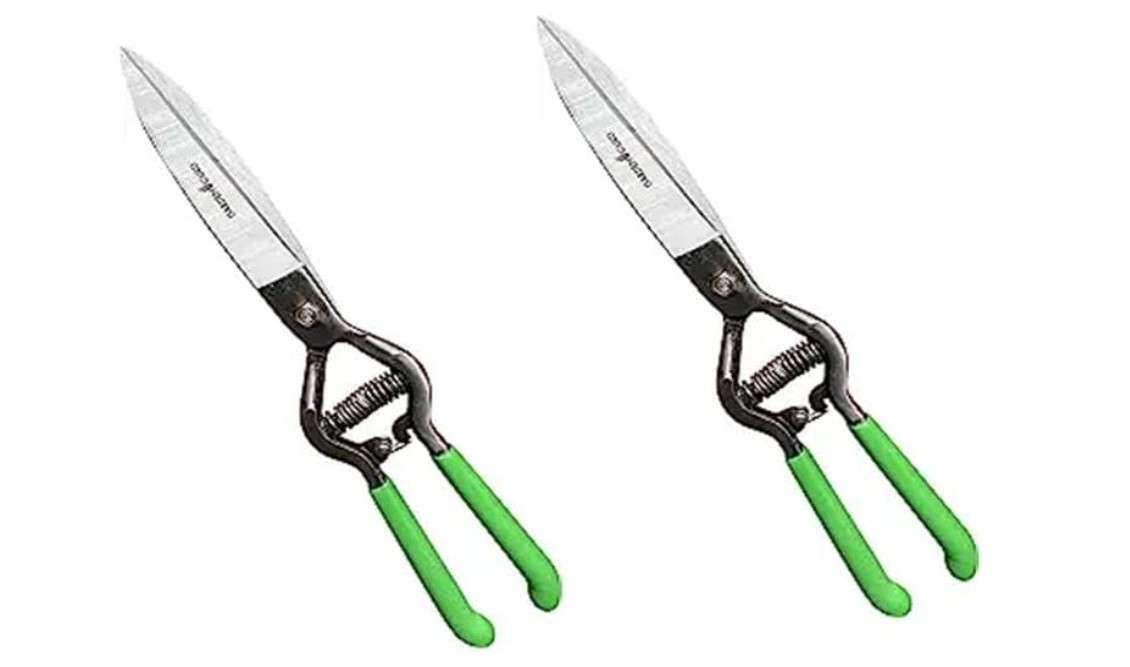  GARDEN GURU Hand Grass Clipper Scissors – Classic Forged Steel Grass Shears Pruners – Comfort Grip Handles – Perfect for Hand Edging Lawn, Trimming Shrubs