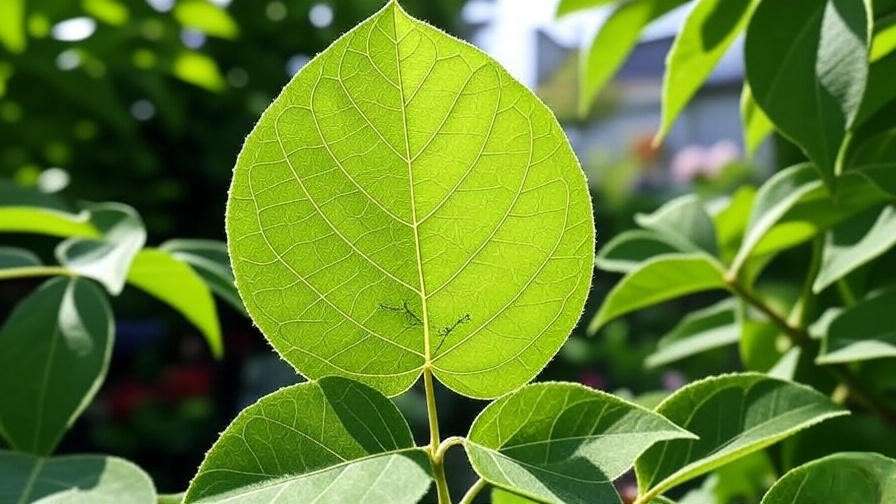 Lemonade tree leaf with pest damage from aphids in a garden