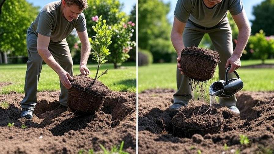 Step-by-step guide to planting a Jasper Tree in well-draining soil."