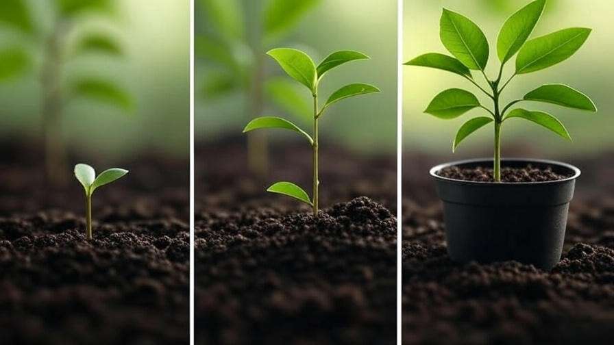 Time-lapse images of curry leaves tree growth from seed to young sapling over 30 day