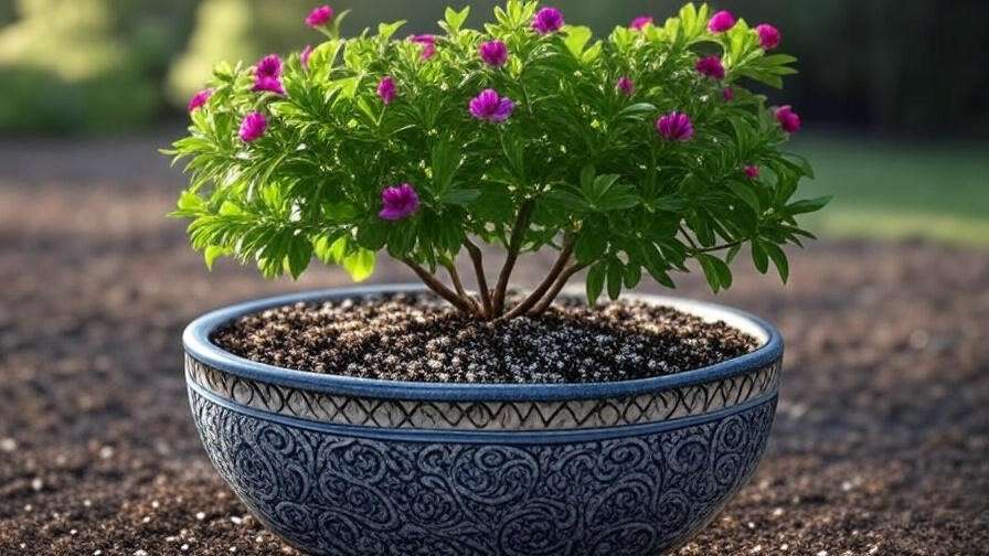 Jewel tree in a decorative pot with custom soil mix and perlite