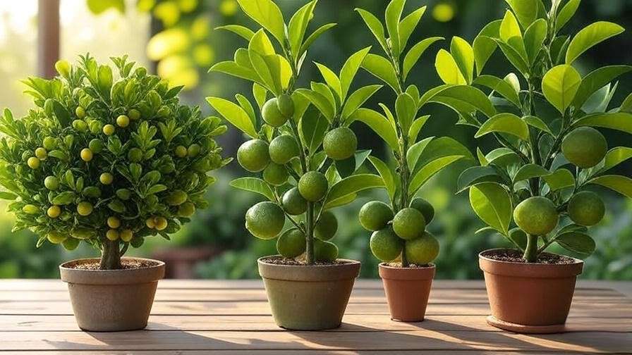Comparison of dwarf, Mauritius, and standard kaffir lime tree varieties for home gardening