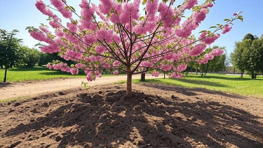 Taiwan cherry tree in sunny garden with well-draining soil"