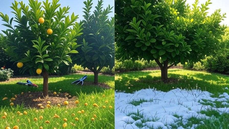 Seasonal calendar for kaffir lime tree care in different climates.