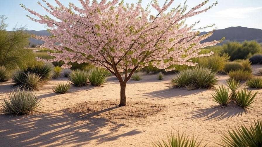Low-chill cherry tree with fruit in a warm desert climate